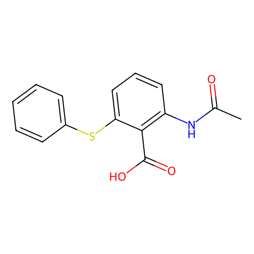 2-Acetamido-6-(phenylthio)benzoic acid structure