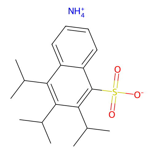 Ammonium tris(1-methylethyl)naphthalenesulphonate structure
