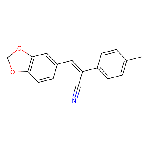 3,4-Methylenedioxy-alpha-(para-tolyl)-cinnamonitrile structure