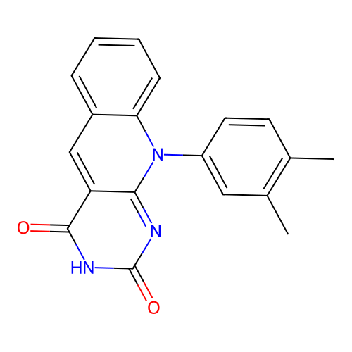 10-(3,4-dimethylphenyl)-2-hydroxypyrimido[4,5-b]quinolin-4(10H)-one structure