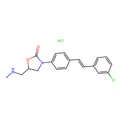 3-[4-[-2- ethenyl]phenyl]-5- oxazolidin-2-onehydrochloride structure