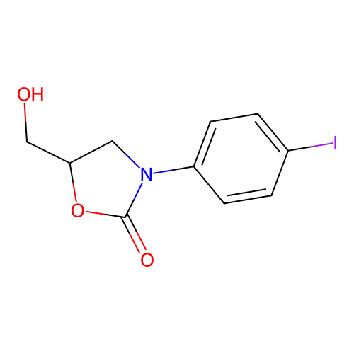 5-(Hydroxymethyl)-3-(4-iodophenyl)-1,3-oxazolidin-2-one structure