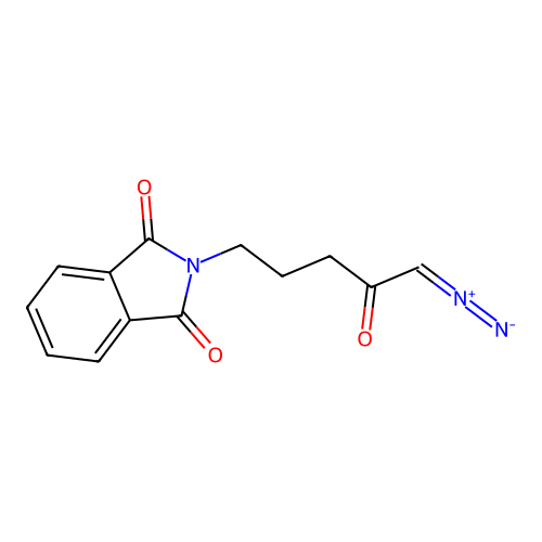 1-Diazonio-5-(1,3-dioxoisoindol-2-yl)pent-1-en-2-olate structure