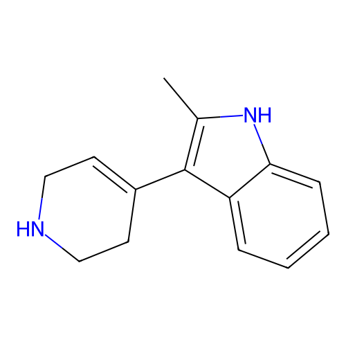 2-methyl-3-(1,2,3,6-tetrahydropyridin-4-yl)-1H-indole structure
