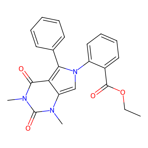 ethyl 2-(1,3-dimethyl-2,4-dioxo-5-phenylpyrrolo[3,4-d]pyrimidin-6-yl)benzoate structure