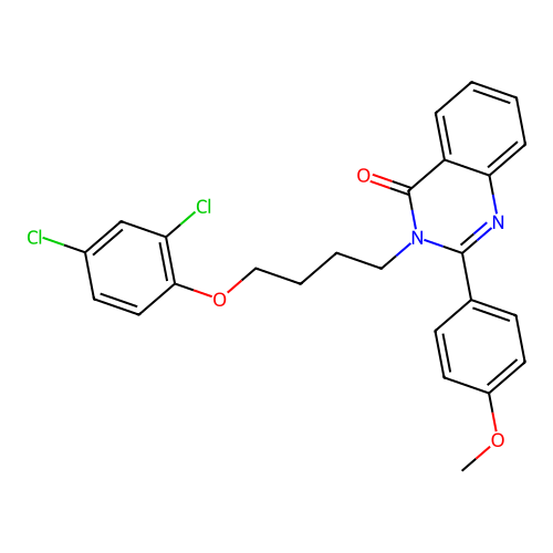 3-(4-(2,4-dichlorophenoxy)butyl)-2-(4-methoxyphenyl)quinazolin-4(3H)-one structure