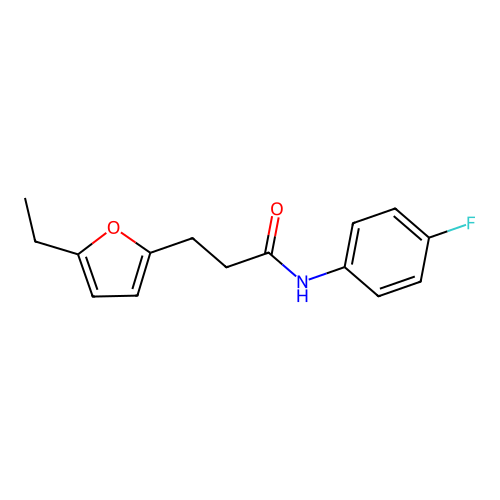 3-(5-ethylfuran-2-yl)-N-(4-fluorophenyl)propanamide structure