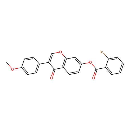 3-(4-methoxyphenyl)-4-oxo-4H-chromen-7-yl 2-bromobenzoate structure