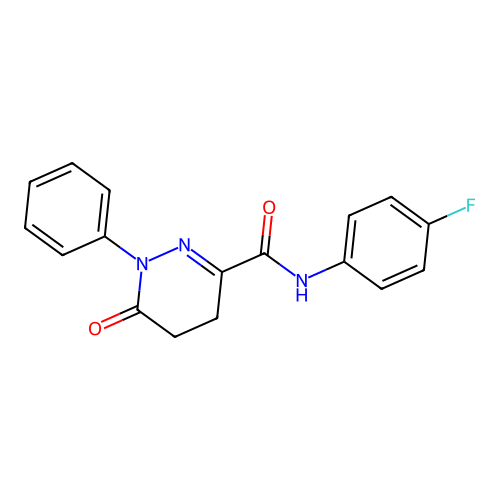 N-(4-fluorophenyl)-6-oxo-1-phenyl-1,4,5,6-tetrahydropyridazine-3-carboxamide structure