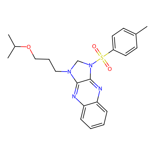 1-(3-isopropoxypropyl)-3-tosyl-2,3-dihydro-1H-imidazo[4,5-b]quinoxaline structure