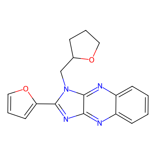 2-(furan-2-yl)-1-((tetrahydrofuran-2-yl)methyl)-1H-imidazo[4,5-b]quinoxaline structure