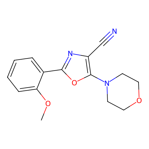 2-(2-Methoxyphenyl)-5-(morpholin-4-yl)-1,3-oxazole-4-carbonitrile structure
