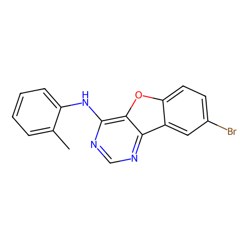 8-bromo-N-(2-methylphenyl)[1]benzofuro[3,2-d]pyrimidin-4-amine structure