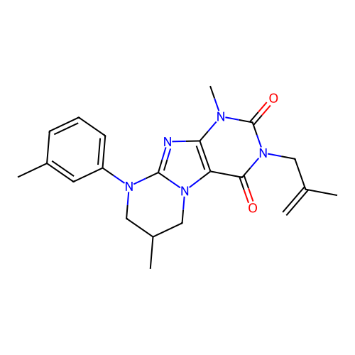 1,7-dimethyl-9-(3-methylphenyl)-3-(2-methylprop-2-enyl)-7,8-dihydro-6H-purino[7,8-a]pyrimidine-2,4-dione structure