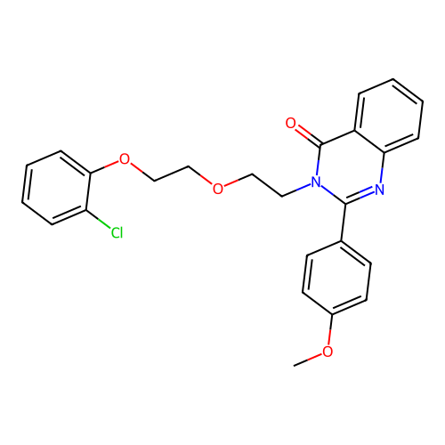 3-(2-(2-(2-chlorophenoxy)ethoxy)ethyl)-2-(4-methoxyphenyl)quinazolin-4(3H)-one structure