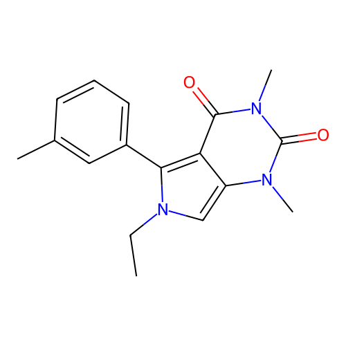 6-ethyl-1,3-dimethyl-5-(3-methylphenyl)-1H-pyrrolo[3,4-d]pyrimidine-2,4(3H,6H)-dione structure