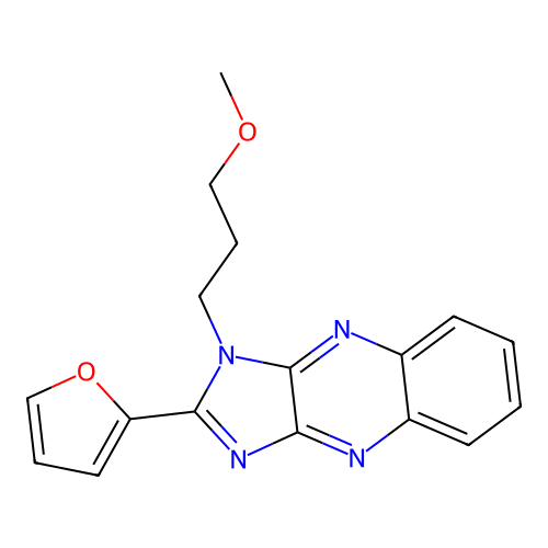 2-(furan-2-yl)-1-(3-methoxypropyl)-1H-imidazo[4,5-b]quinoxaline structure