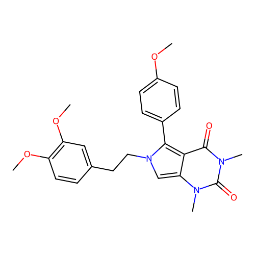 6-(3,4-dimethoxyphenethyl)-5-(4-methoxyphenyl)-1,3-dimethyl-1H-pyrrolo[3,4-d]pyrimidine-2,4(3H,6H)-dione structure