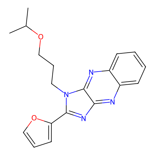 2-(Furan-2-yl)-3-(3-propan-2-yloxypropyl)imidazo[4,5-b]quinoxaline structure