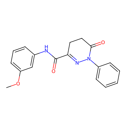 N-(3-methoxyphenyl)-6-oxo-1-phenyl-1,4,5,6-tetrahydropyridazine-3-carboxamide structure