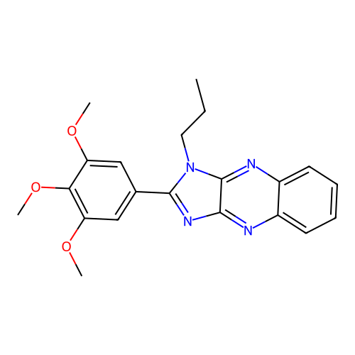 1-propyl-2-(3,4,5-trimethoxyphenyl)-1H-imidazo[4,5-b]quinoxaline structure