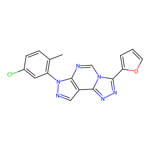 C17H11ClN6O structure