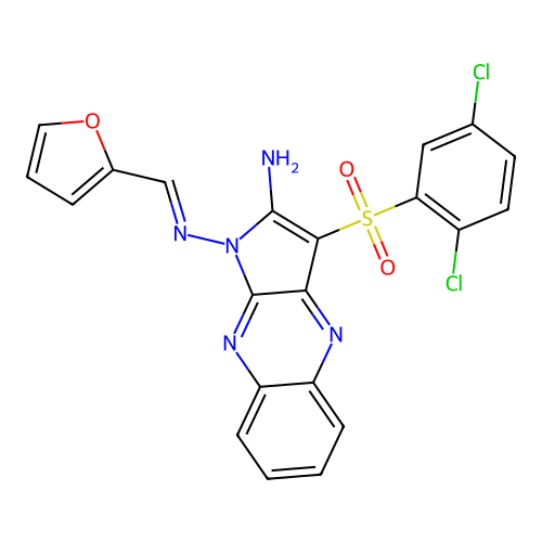 C21H13Cl2N5O3S structure