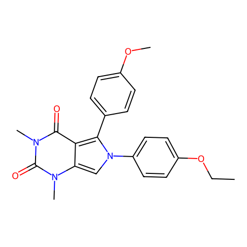 6-(4-ethoxyphenyl)-5-(4-methoxyphenyl)-1,3-dimethyl-1H-pyrrolo[3,4-d]pyrimidine-2,4(3H,6H)-dione structure