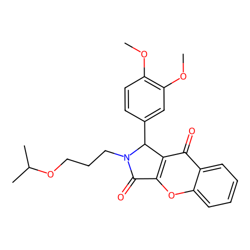 1-(3,4-dimethoxyphenyl)-2-[3-(propan-2-yloxy)propyl]-1,2-dihydrochromeno[2,3-c]pyrrole-3,9-dione structure