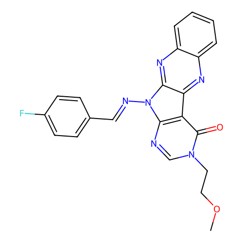 C22H17FN6O2 structure