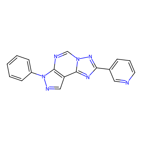 7-phenyl-2-(pyridin-3-yl)-7H-pyrazolo[4,3-e][1,2,4]triazolo[1,5-c]pyrimidine structure