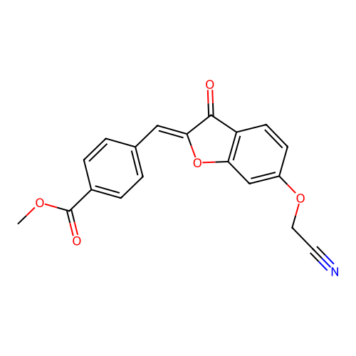 (Z)-methyl 4-((6-(cyanomethoxy)-3-oxobenzofuran-2(3H)-ylidene)methyl)benzoate structure
