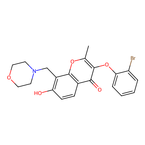 3-(2-Bromophenoxy)-7-hydroxy-2-methyl-8-(morpholin-4-ylmethyl)chromen-4-one structure