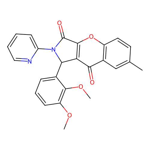 1-(2,3-dimethoxyphenyl)-7-methyl-2-(pyridin-2-yl)-1,2-dihydrochromeno[2,3-c]pyrrole-3,9-dione structure