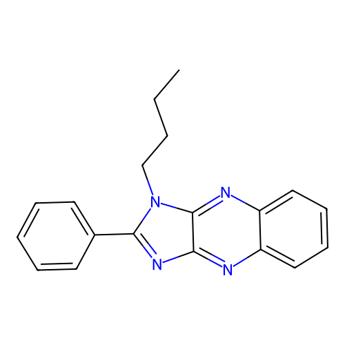 1-butyl-2-phenyl-1H-imidazo[4,5-b]quinoxaline structure