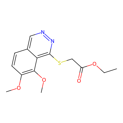 Ethyl [(7,8-dimethoxyphthalazin-1-yl)sulfanyl]acetate structure