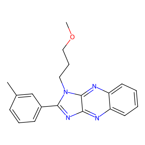 1-(3-methoxypropyl)-2-(3-methylphenyl)-1H-imidazo[4,5-b]quinoxaline structure