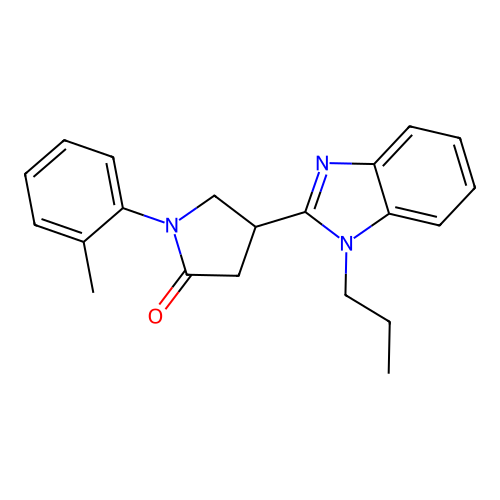 1-(2-Methylphenyl)-4-(1-propylbenzimidazol-2-yl)pyrrolidin-2-one structure