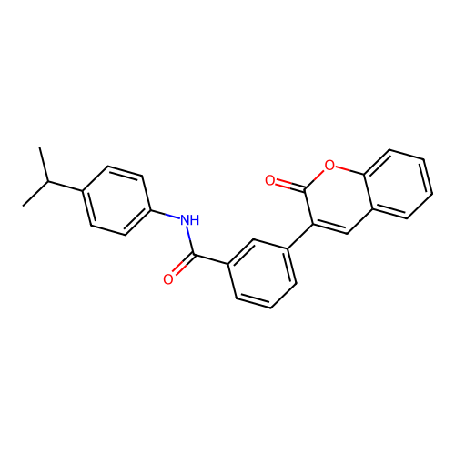 3-(2-oxo-2H-chromen-3-yl)-N-[4-(propan-2-yl)phenyl]benzamide structure