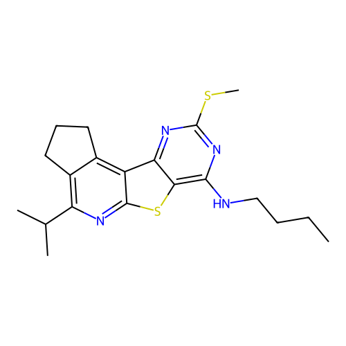 N-butyl-4-isopropyl-9-(methylthio)-2,3-dihydro-1H-cyclopenta[4',5']pyrido[3',2':4,5]thieno[3,2-d]pyrimidin-7-amine structure