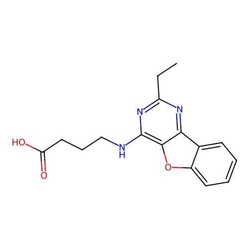 4-[(2-Ethyl[1]benzofuro[3,2-d]pyrimidin-4-yl)amino]butanoic acid structure