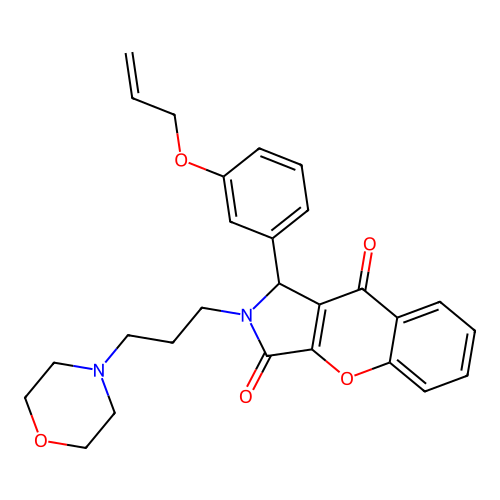 1-(3-(allyloxy)phenyl)-2-(3-morpholinopropyl)-1,2-dihydrochromeno[2,3-c]pyrrole-3,9-dione structure