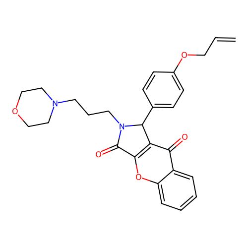 1-(4-(allyloxy)phenyl)-2-(3-morpholinopropyl)-1,2-dihydrochromeno[2,3-c]pyrrole-3,9-dione structure