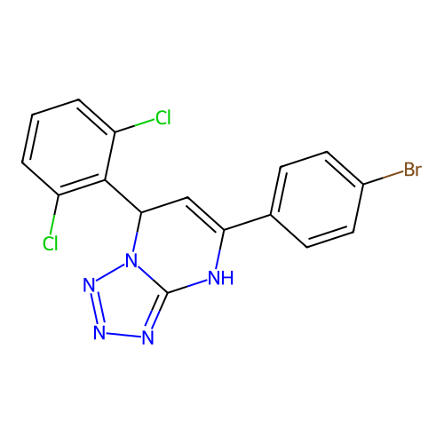 5-(4-Bromophenyl)-7-(2,6-dichlorophenyl)-4,7-dihydrotetrazolo[1,5-a]pyrimidine structure