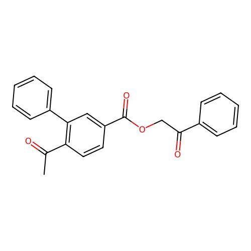 苯酰基 4-乙酰基-3-苯基苯甲酸酯 structure