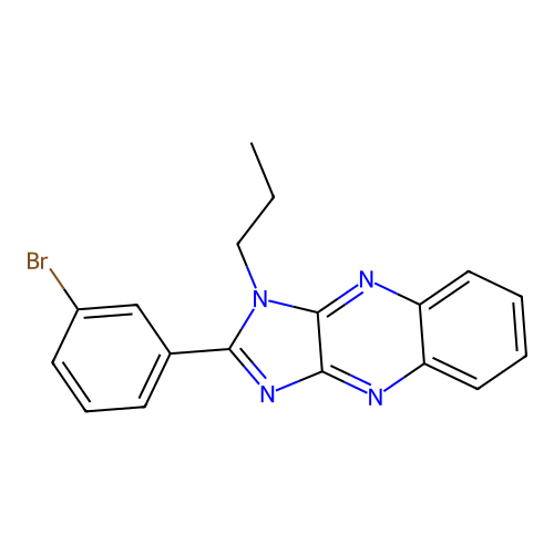 2-(3-bromophenyl)-1-propyl-1H-imidazo[4,5-b]quinoxaline structure