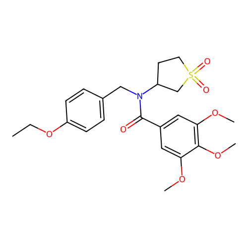 N-(1,1-dioxidotetrahydrothiophen-3-yl)-N-(4-ethoxybenzyl)-3,4,5-trimethoxybenzamide structure