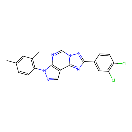 2-(3,4-dichlorophenyl)-7-(2,4-dimethylphenyl)-7H-pyrazolo[4,3-e][1,2,4]triazolo[1,5-c]pyrimidine structure