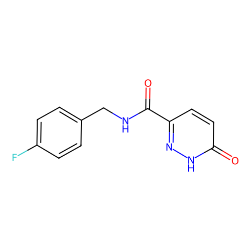 N-[(4-fluorophenyl)methyl]-6-oxo-1H-pyridazine-3-carboxamide structure