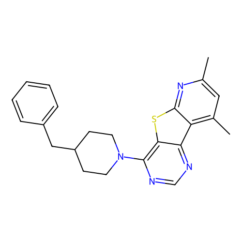 4-(4-Benzylpiperidin-1-yl)-7,9-dimethylpyrido[3',2':4,5]thieno[3,2-d]pyrimidine structure